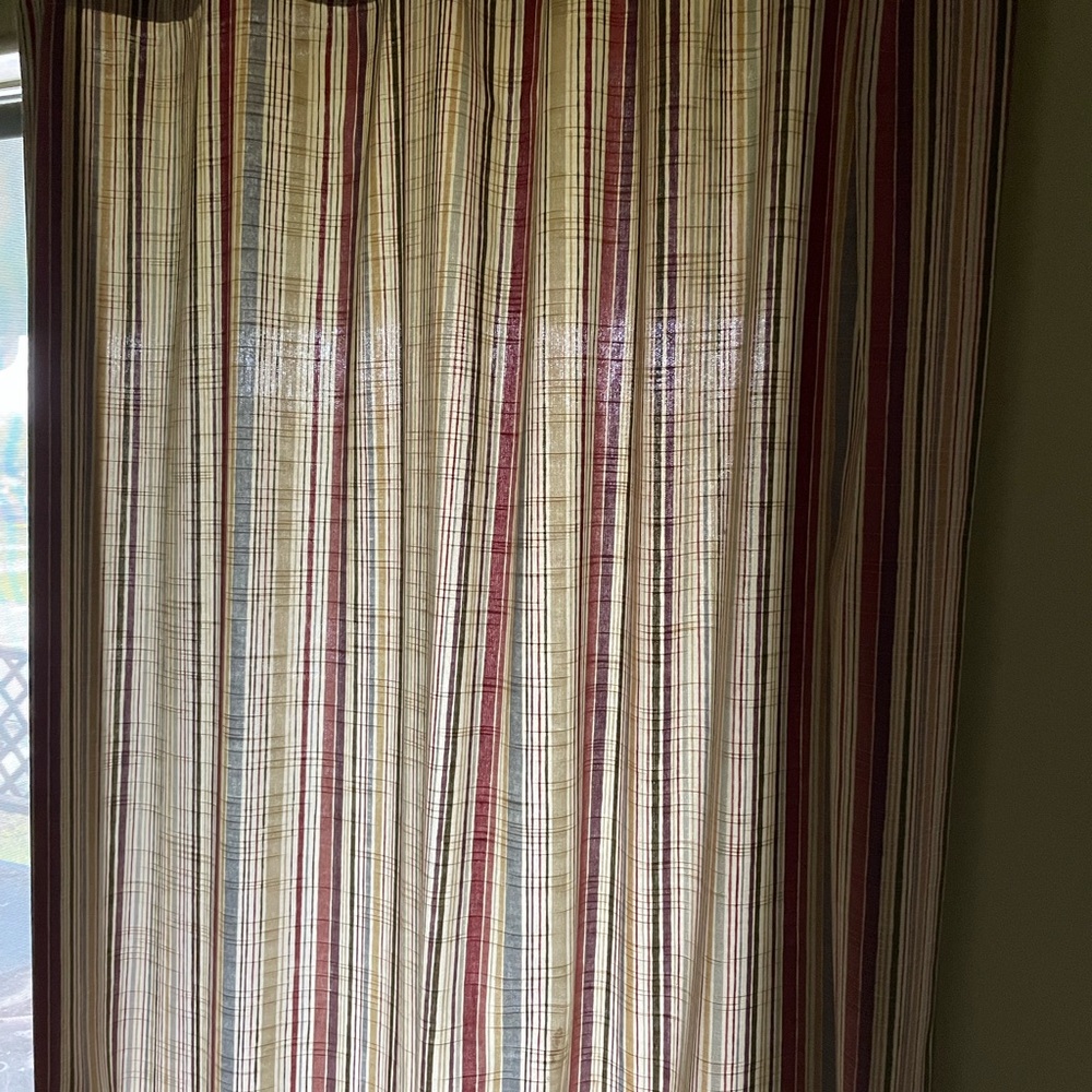 Pier 1 Multicolor Striped Curtain